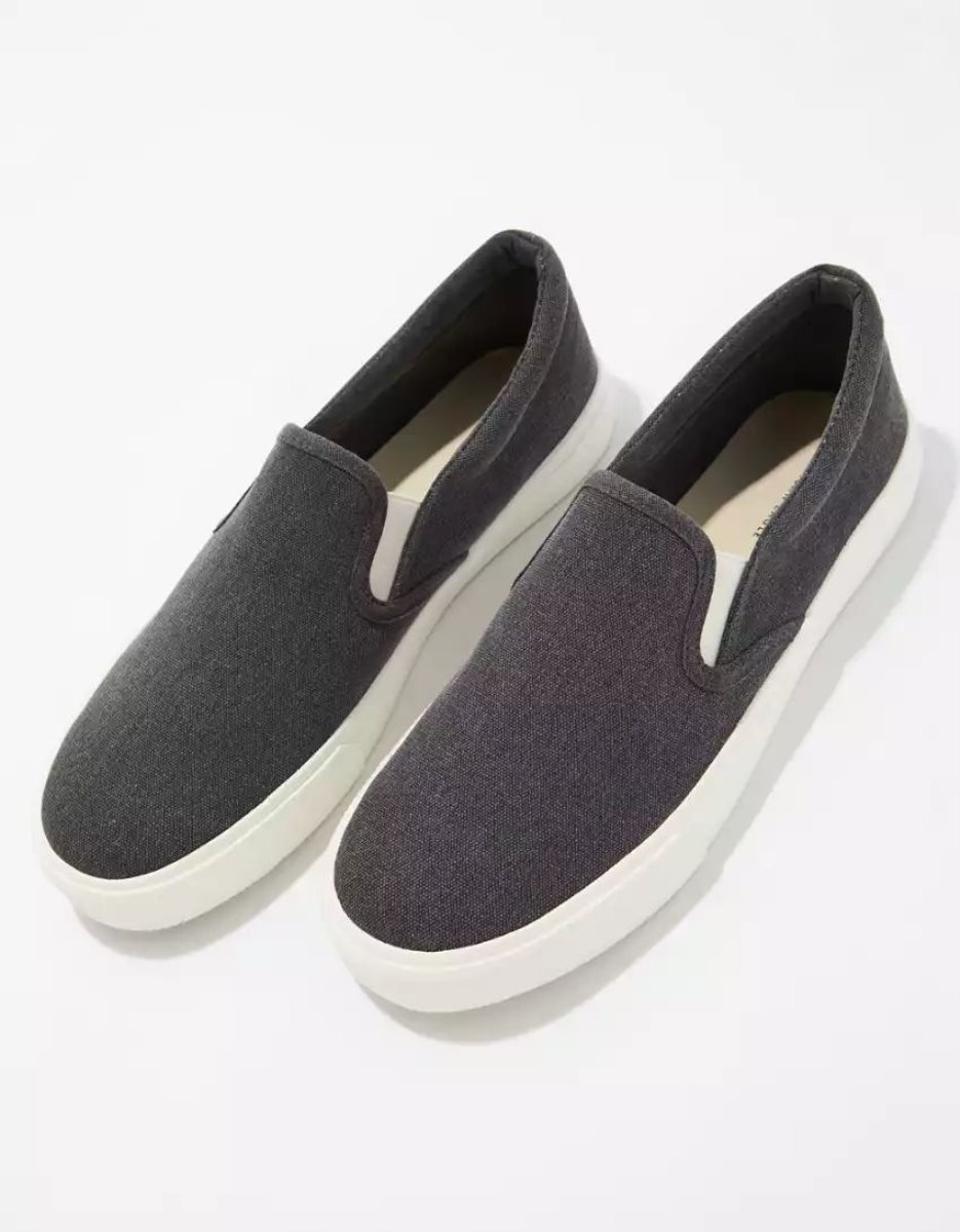 Baskets American Eagle AE Tela Slip-On Noir Homme | UYN-23134101